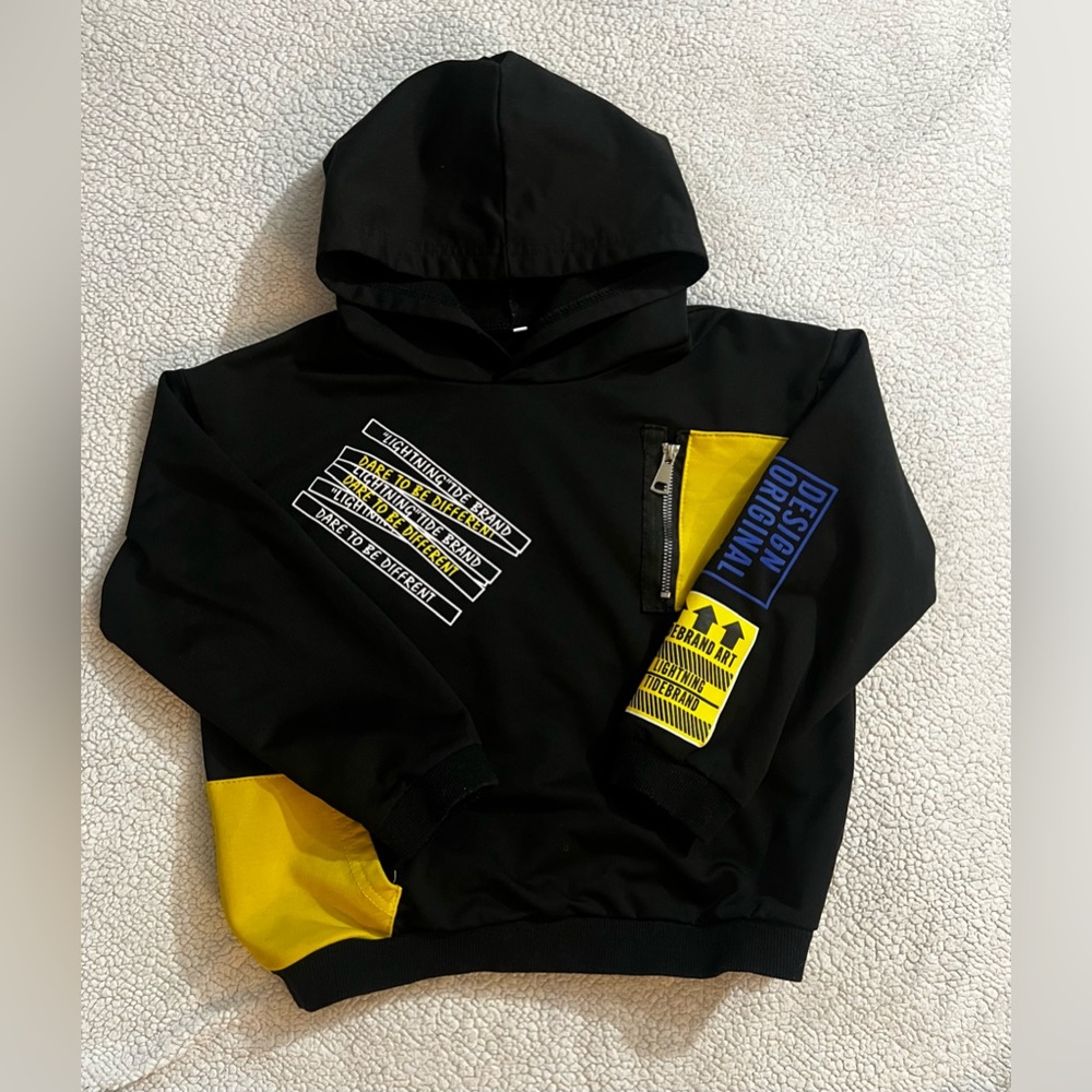 Summedo Y2K Grunge Punk Alt Emo Hoodie Sweatshirt Pocket Pocket Youth Small